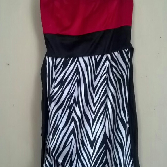 Red/zebra dress