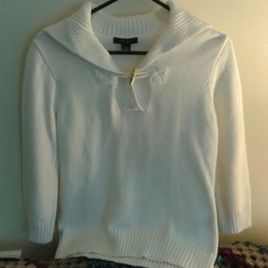 Ladies CHAPS white sweater