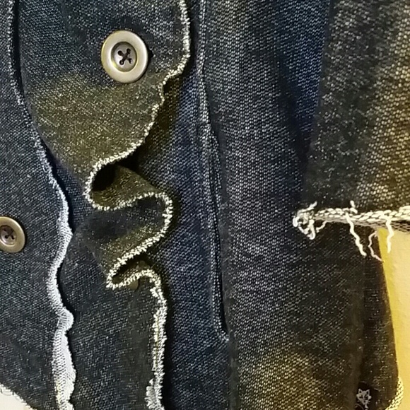 Cute denim looking jacket/Cardigan. Super stretchy & soft! - Picture 2 of 4