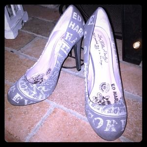 Ed Hardy Vintage Ink Heels