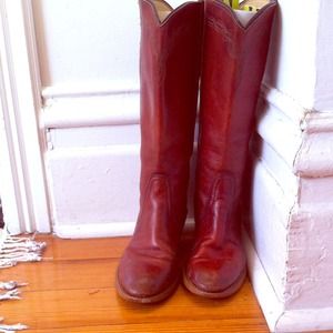 used Frye camel colored boots (for small feet!)