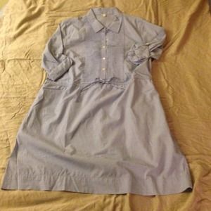 J.Crew tuxedo front cotton shirtdress large
