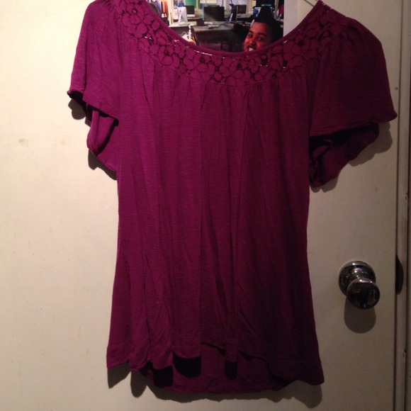 Purple floral top - Picture 3 of 4