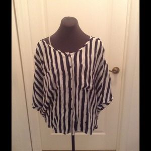 SOLD!!! Blue and white striped oversized shirt
