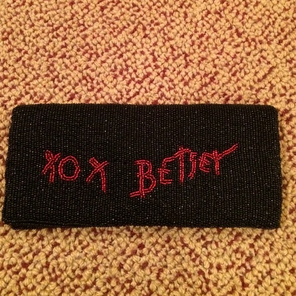BETSY JOHNSON GLITTERY CLUTCH