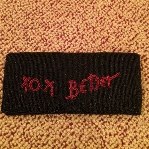 BETSY JOHNSON GLITTERY CLUTCH