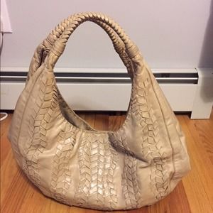 REBECCA MINKOFF leather tan Hobo bag