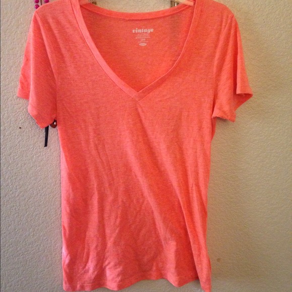 Neon coral v-neck!