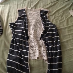 Grey sleeveless cardigan