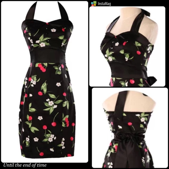 G. Karin Dresses & Skirts - 🌺HP 1/30🌺VINTAGE HALTER CHERRY BLOSSOM DRESS