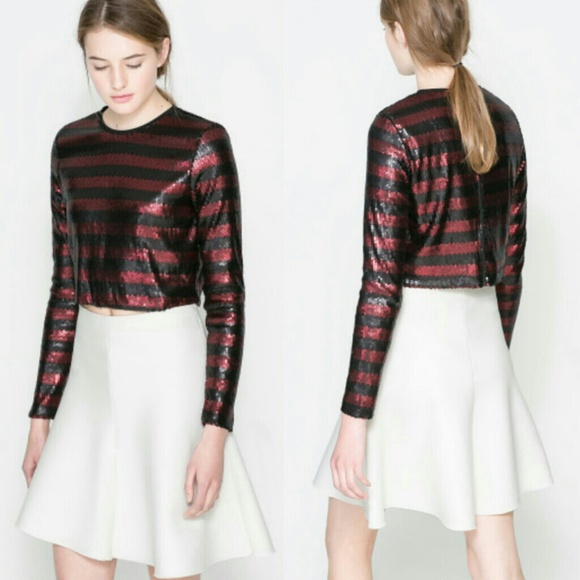 PM Editor Pick | Zara | Sequin Striped Crop Top