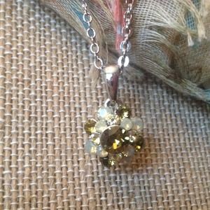 🎉lia sophia Necklace: Crystal Bouquet