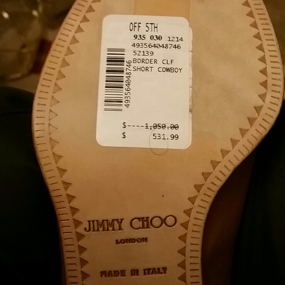 Jummy Choo Border Cowboy Short Calf Tan Boots - Picture 3 of 4