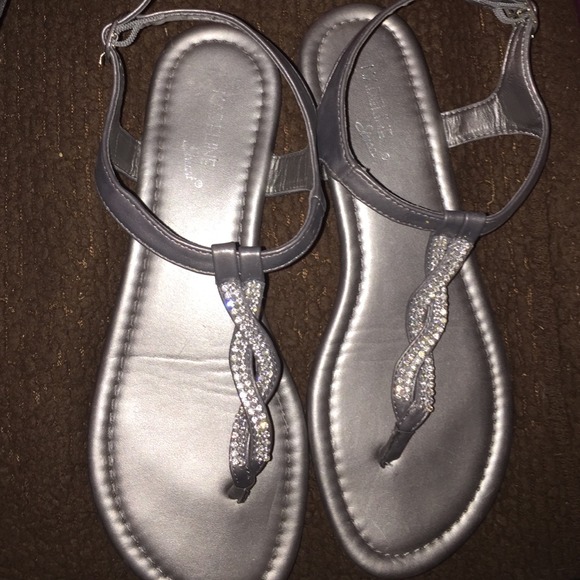 Gray sandals