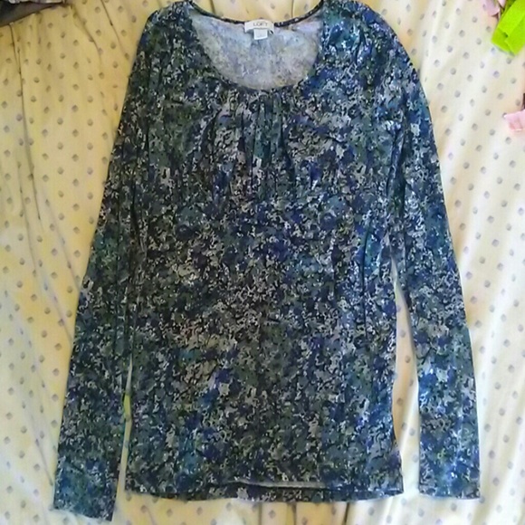 Floral long sleeve baby doll top