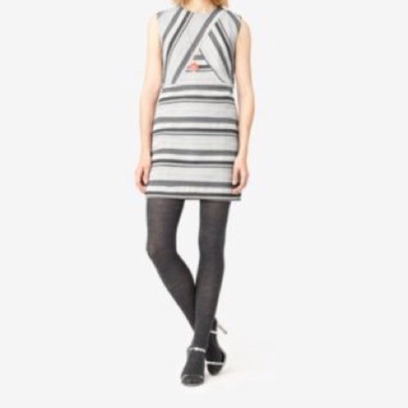 Kate Spade grey stripe shift dress - Picture 3 of 4