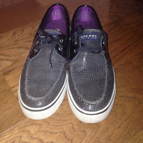 These are a pair of sparkly Sperrys!