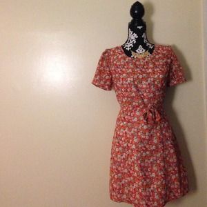 Floral belted dress