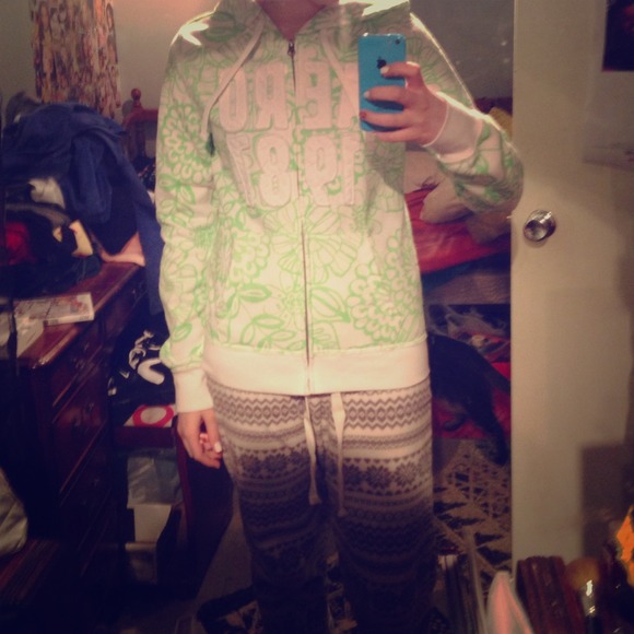 Lime green floral jacket - Picture 1 of 3