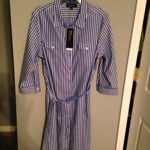 Ladies Shirt Dress with reversible belt