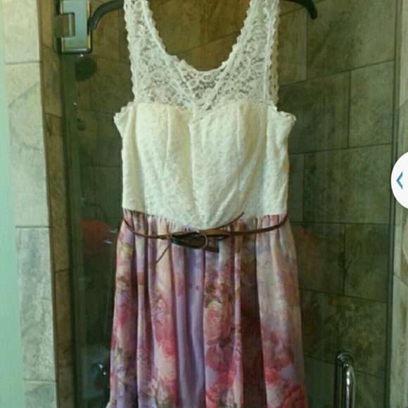 City Triangles Lace Top Dress