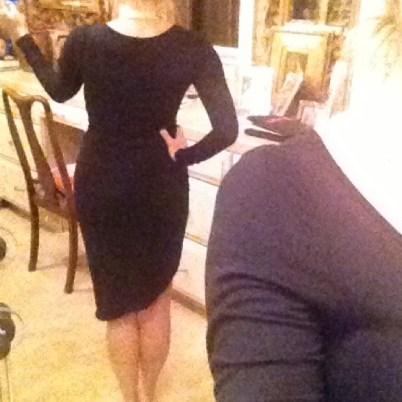 Black Asymmetrical dress - Picture 2 of 3