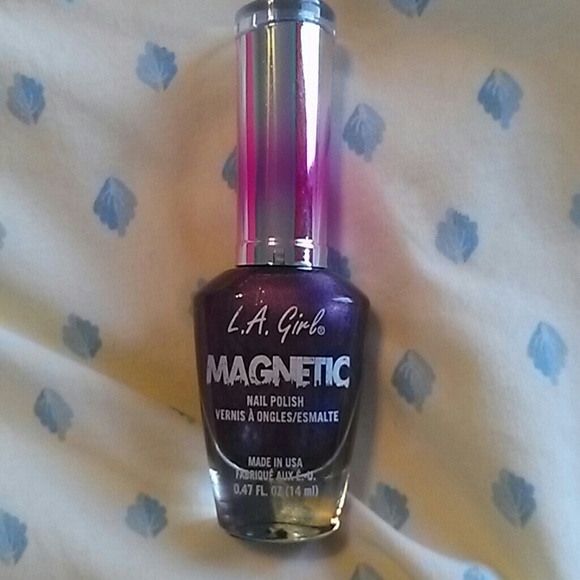 Metallic purple nail polish