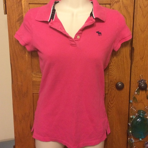Abercrombie and Fitch pink polo