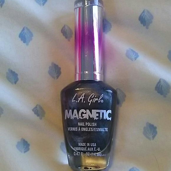 Metallic silver nail polish