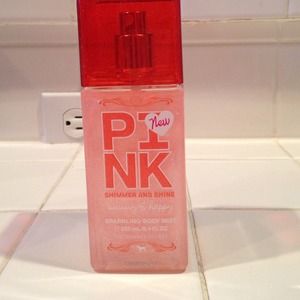Pink sparkling body mist: Sunny & Happy