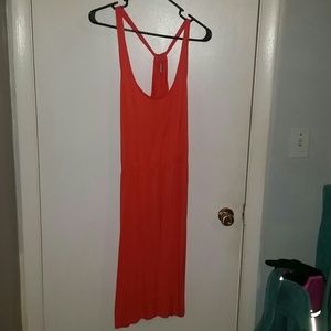 Orange Old Navy Cross Back Dress