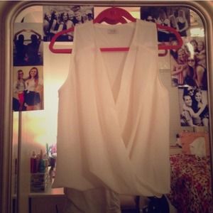 Tobi white chiffon top