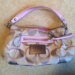 Pink and tan coach purse!