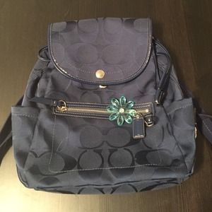 Navy blue coach backpack!