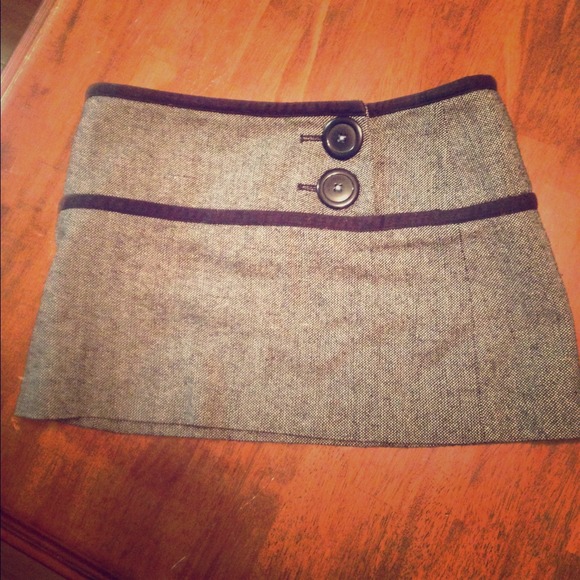 DKNY mini skirt and dress shirt