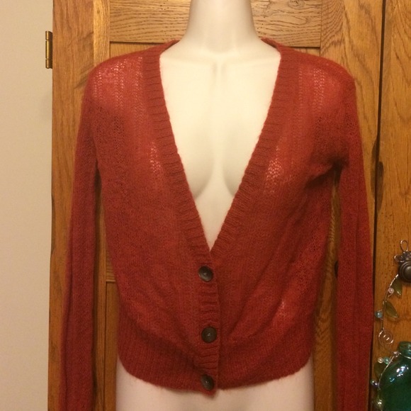 Aerie red loose kitted cardigan.