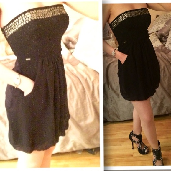 Guess Black Cocktail Dress