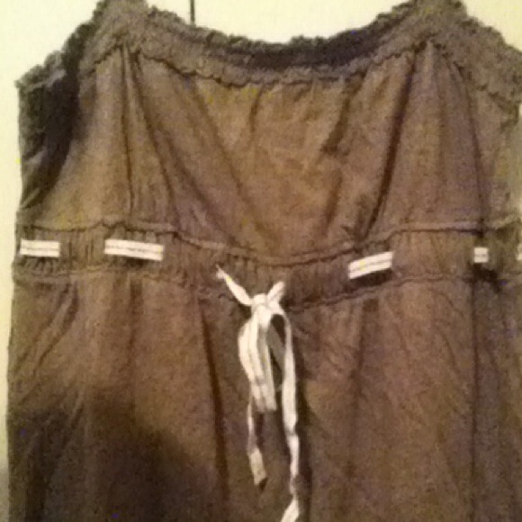 Brown spaghetti strap tank