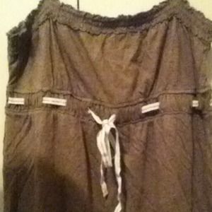 Brown spaghetti strap tank