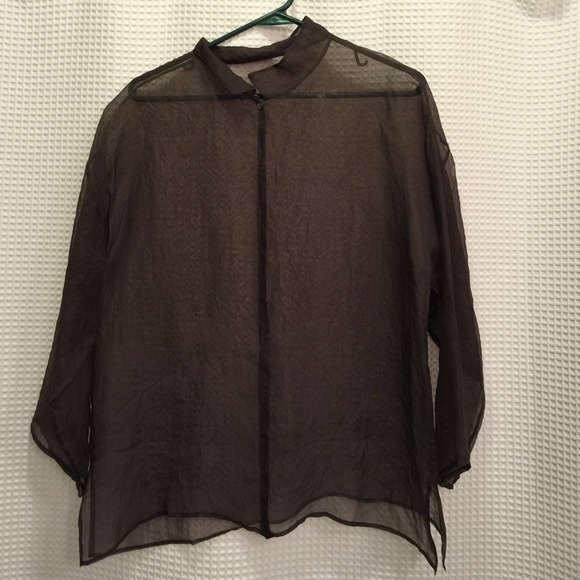 Eileen Fisher linen silk suit