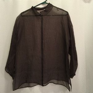 Eileen Fisher linen silk suit