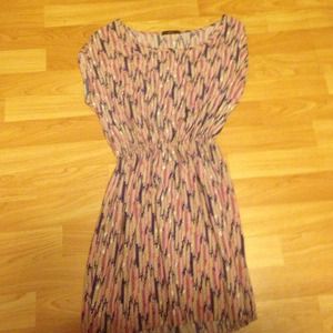 Pink, purple, and light brown short dress