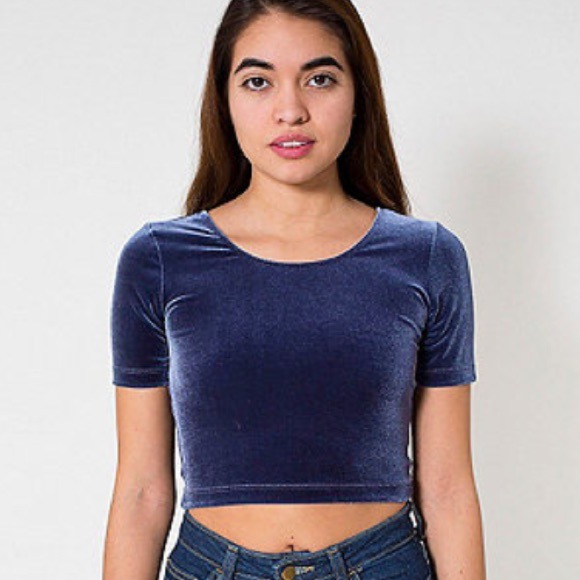 💥SOLD💥American Apparel Velvet crop tee