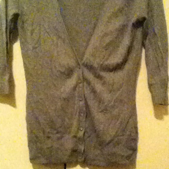 Gray 3/4 sleeve cardigan XS