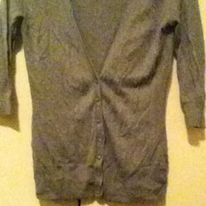 Gray 3/4 sleeve cardigan XS