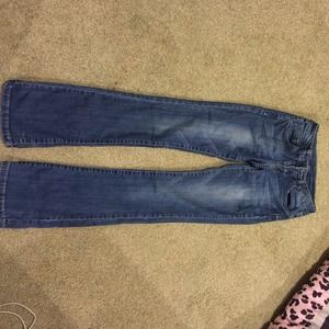 Miss chic size 1 plain blue jeans  good shape