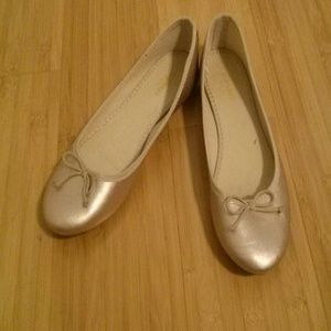 Gold ballet flats