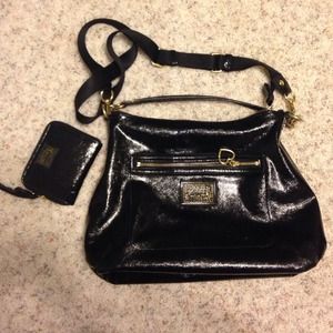 Coach Poppy black leather purse and wallet