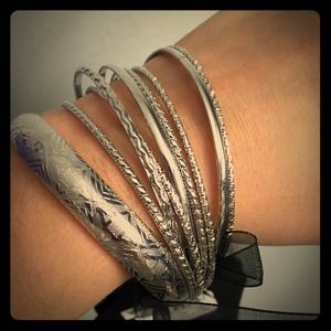 Silver Bangle bracelets