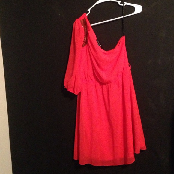 Pink off the shoulder dress